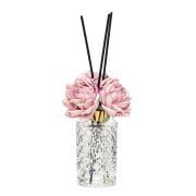 Kristal Gül Serisi- Şeffaf Silindir Cam/Iris Pudra Oda Kokusu
