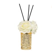 Kristal Gül Serisi- Amber Silindir Cam/Oud Vaniya Oda Kokusu