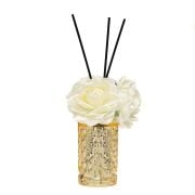 Kristal Gül Serisi- Amber Silindir Cam/Oud Vaniya Oda Kokusu
