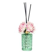 Kristal Gül Serisi- Yeşil Silindir Cam/Hanımeli Oda Kokusu