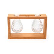 Masif Ahşap Standlı Vanilya Sandal Oda Kokusu ve Vazo Seti