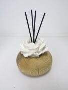 MİSSİ MASİF AHŞAP (KAHVERENGİ DAMARLI) EKRU TAŞLI DARK WOOD ODA KOKUSU