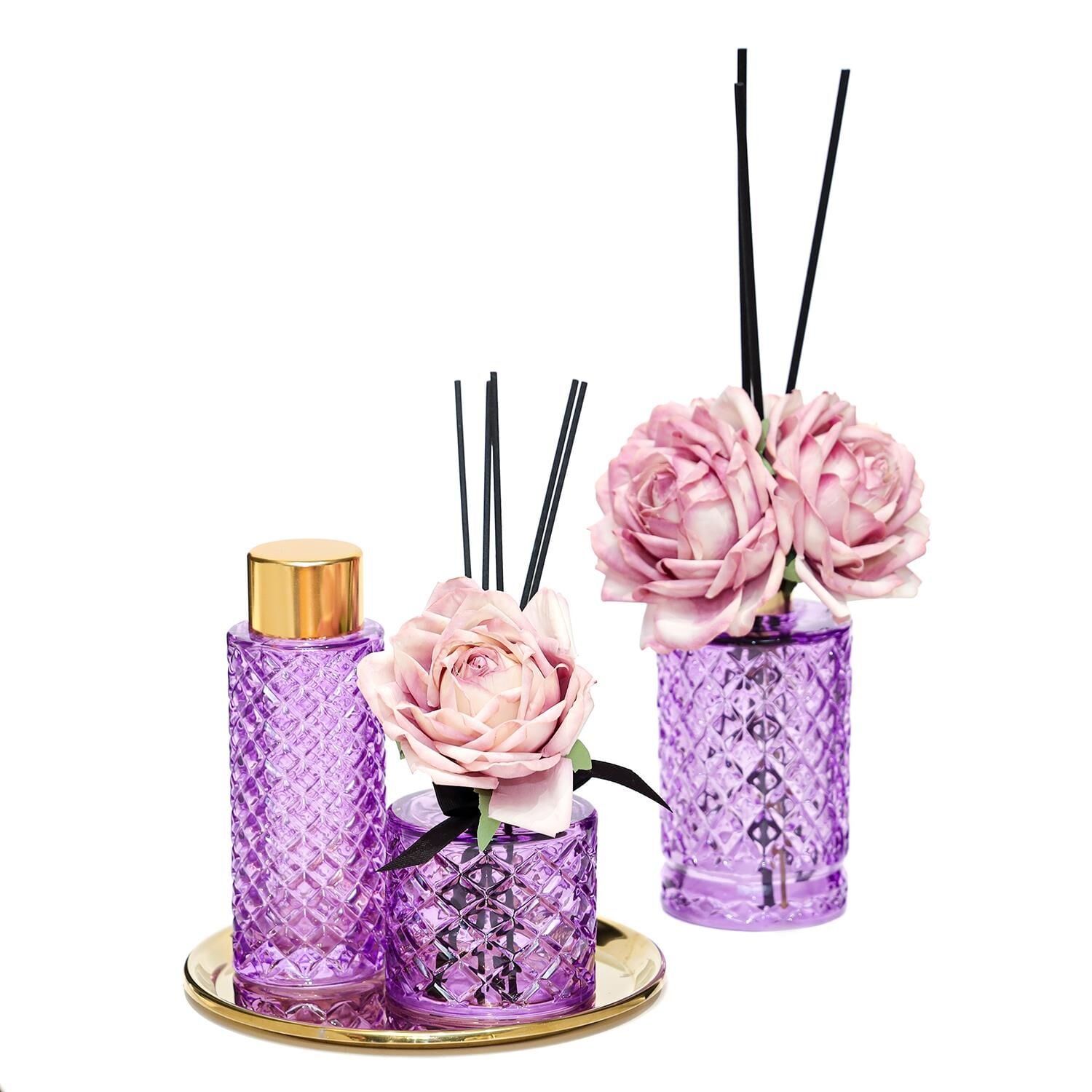 Kristal Gül Serisi- Mor Cam/ Black Orchid Oda Kokusu