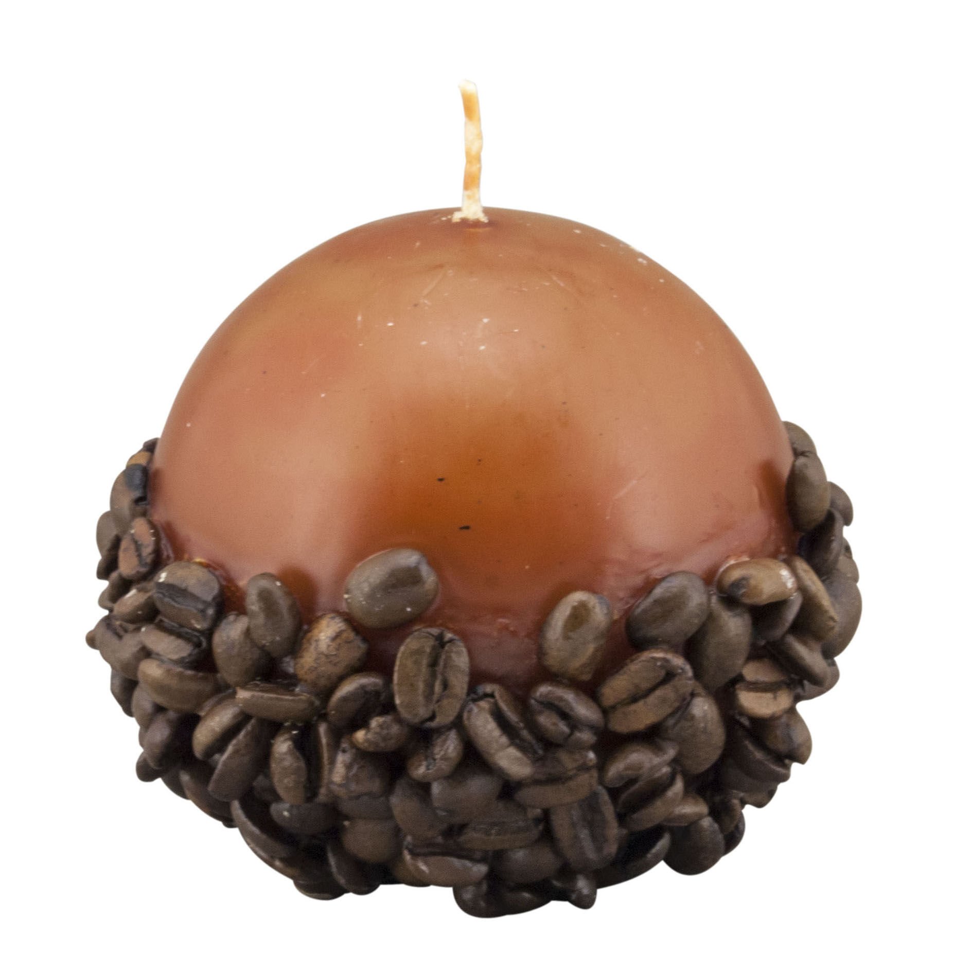 10 cm Kahve Çekirdekli Kahverengi Dekoratif Mum