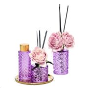 Kristal Gül Serisi- Mor Cam Garden Rose-Pudra Kolonya