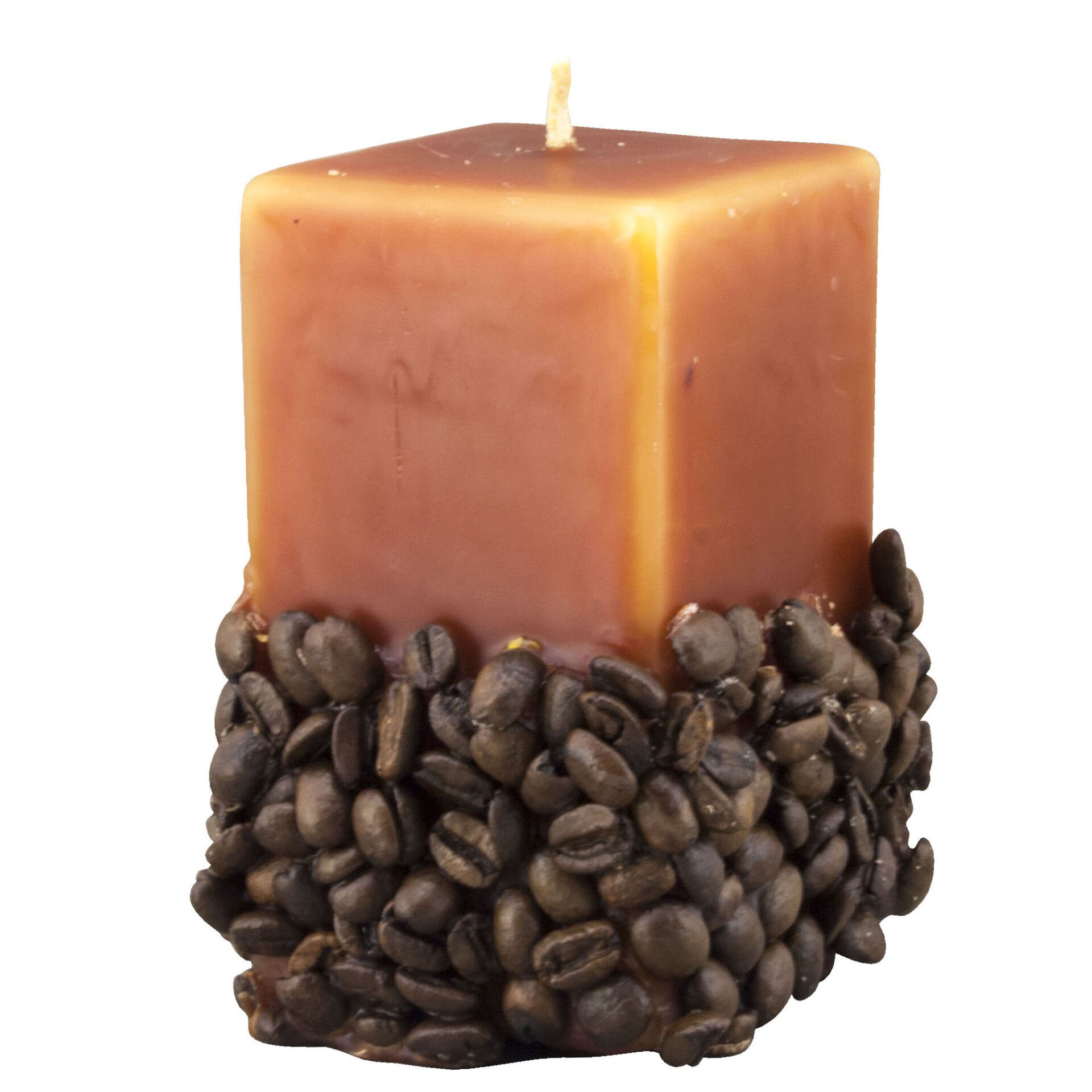 5,5 X 10 Kahve Çekirdekli Açık Kahverengi Mum
