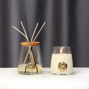 İncir-Nar Kokulu Aromatik Doğa Üçlüsü Set (Oda Kokusu-Vegan Mum-Vazo)