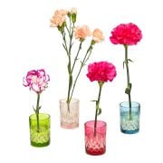 Flora Design- Minimal Kırmızı Kesme Cam Vazo