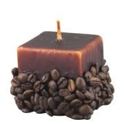 MİSSİ 5,5 X 5,5 KAHVE ÇEKİRDEKLİ KAHVERENGİ MUM