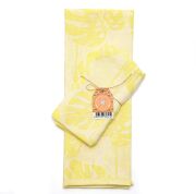 2'li Sarı Yaprak Jakarlı Kurulama Bezi Seti