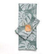 2'li Yeşil Yaprak Jakarlı Kurulama Bezi Seti