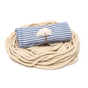 Lacivert-Beyaz Çizgili Pamuk Peştemal (100x180 cm)