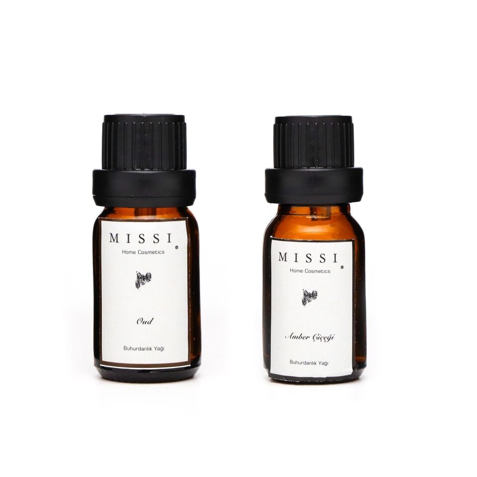2'li Oud & Amber Çiçeği Buhurdanlık Esansı/Yağı