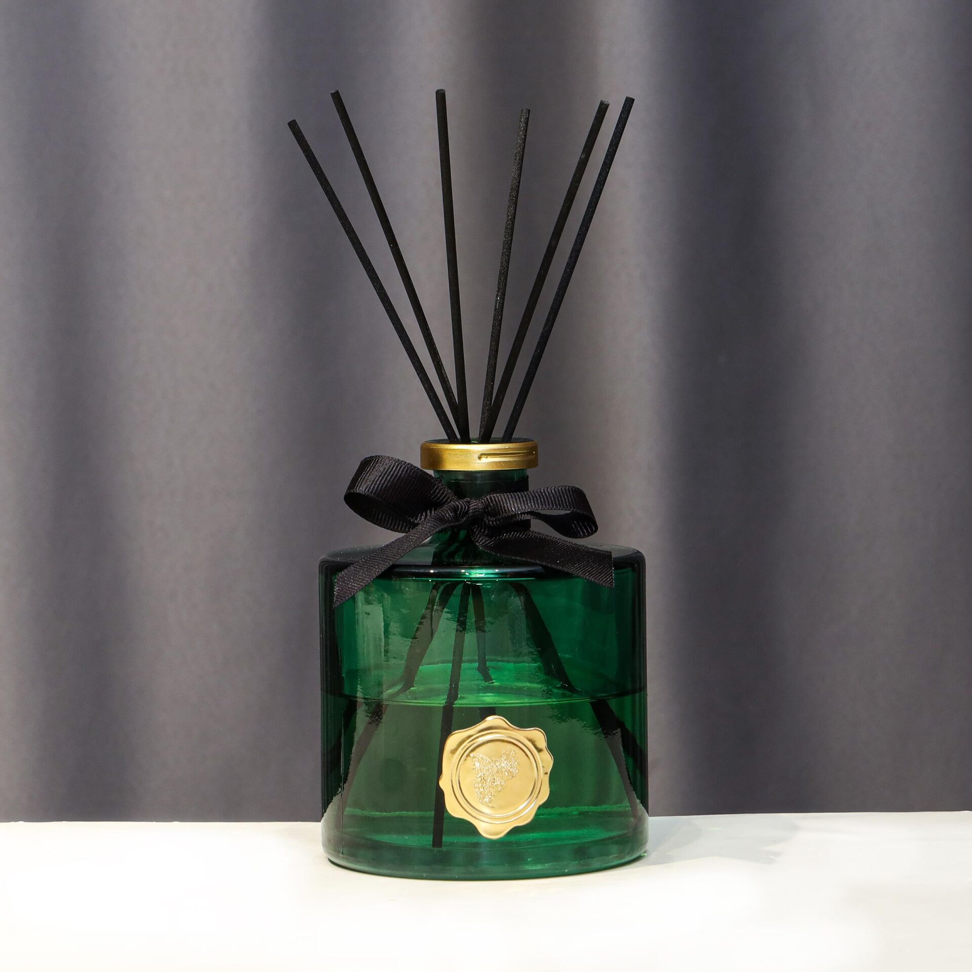 500 ml Yeşil Cam Bambu Çubuklu İncir-Nar Oda Kokusu