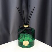 500 ml Yeşil Cam Bambu Çubuklu İncir-Nar Oda Kokusu