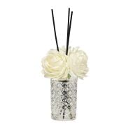 Kristal Gül Serisi-Şeffaf Silindir Cam/Black Vanilya Oda Kokusu