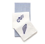 3'lü Marin Tema Nakışlı Kurulama Bezi Seti