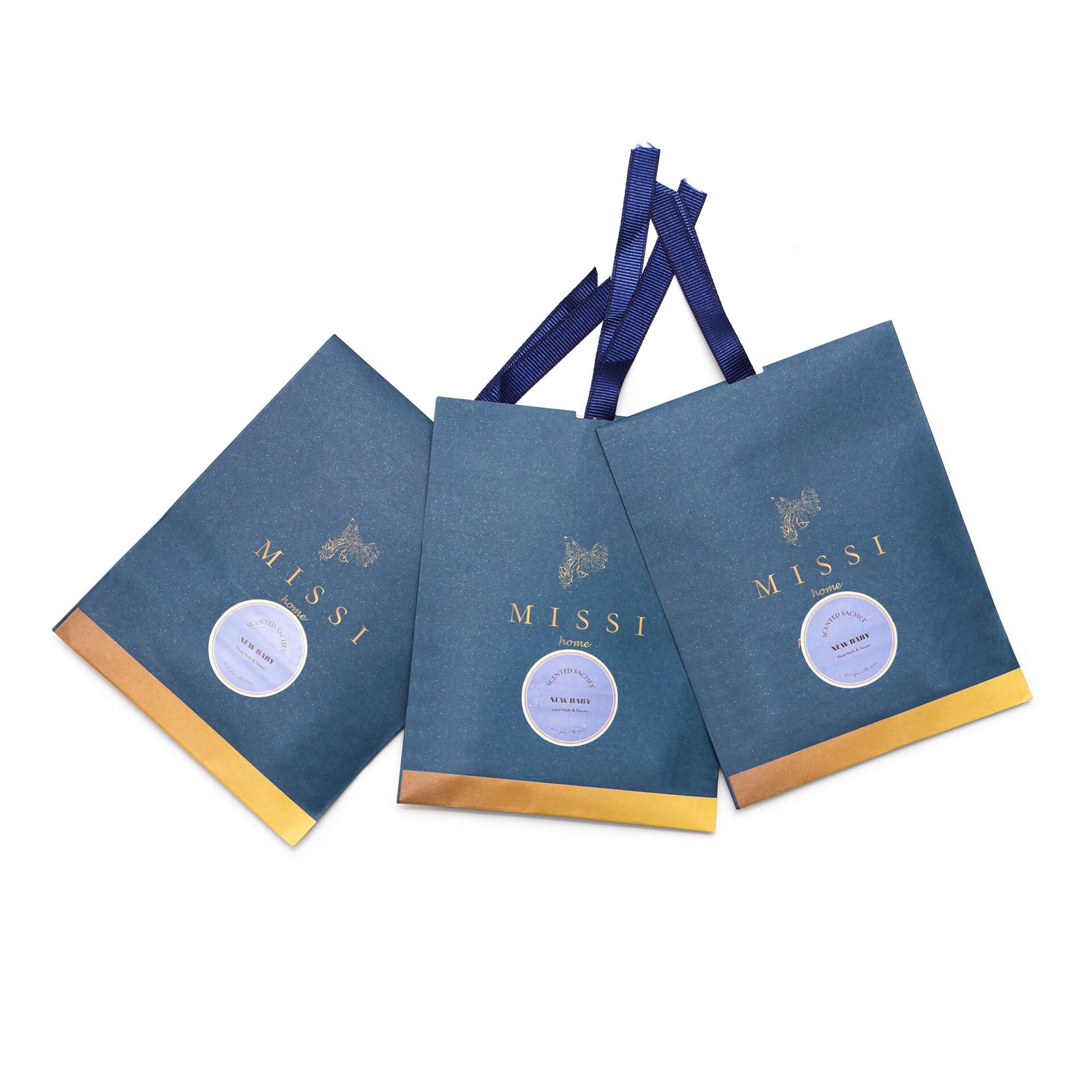 3 Adet New Baby Kokulu Zarf Seti (Lacivert)