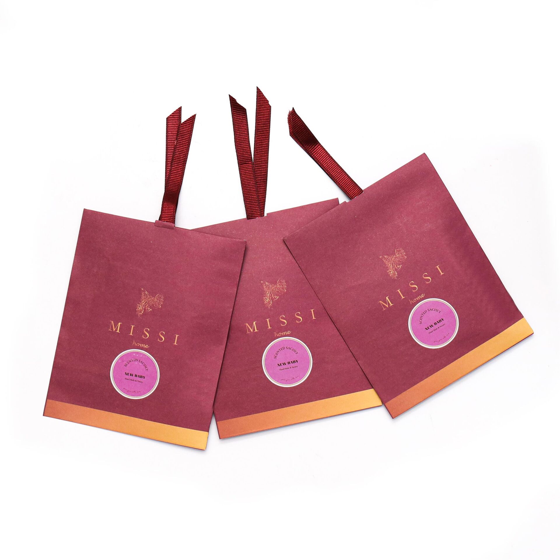 3 Adet New Baby Kokulu Zarf Seti (Bordo)