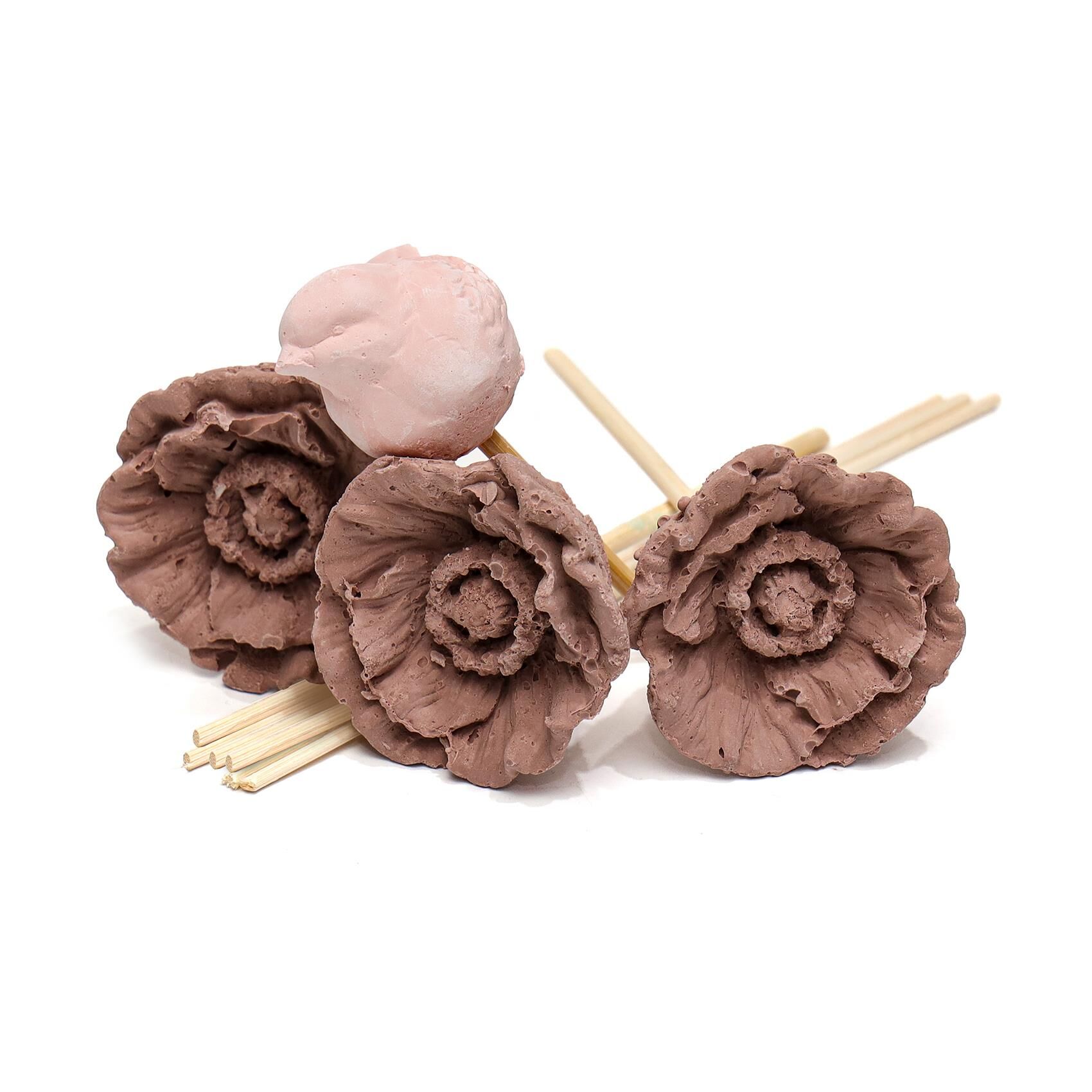 Bloom & Breeze Serisi- Gülkurusu Seramik Taşlı Doğal Bambu Kamış Seti