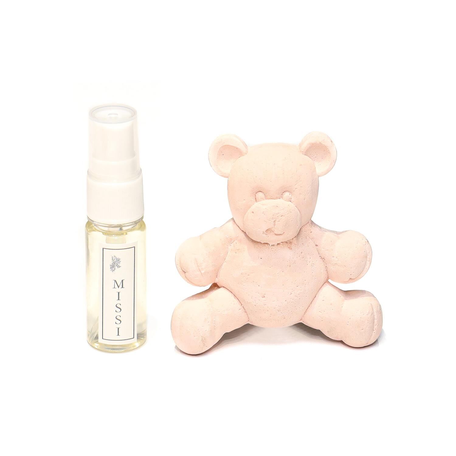 Pembe Ayıcık Taşlı Vanilya Sandal Araba/Araç Kokusu (20 ml esans ile birlikte)