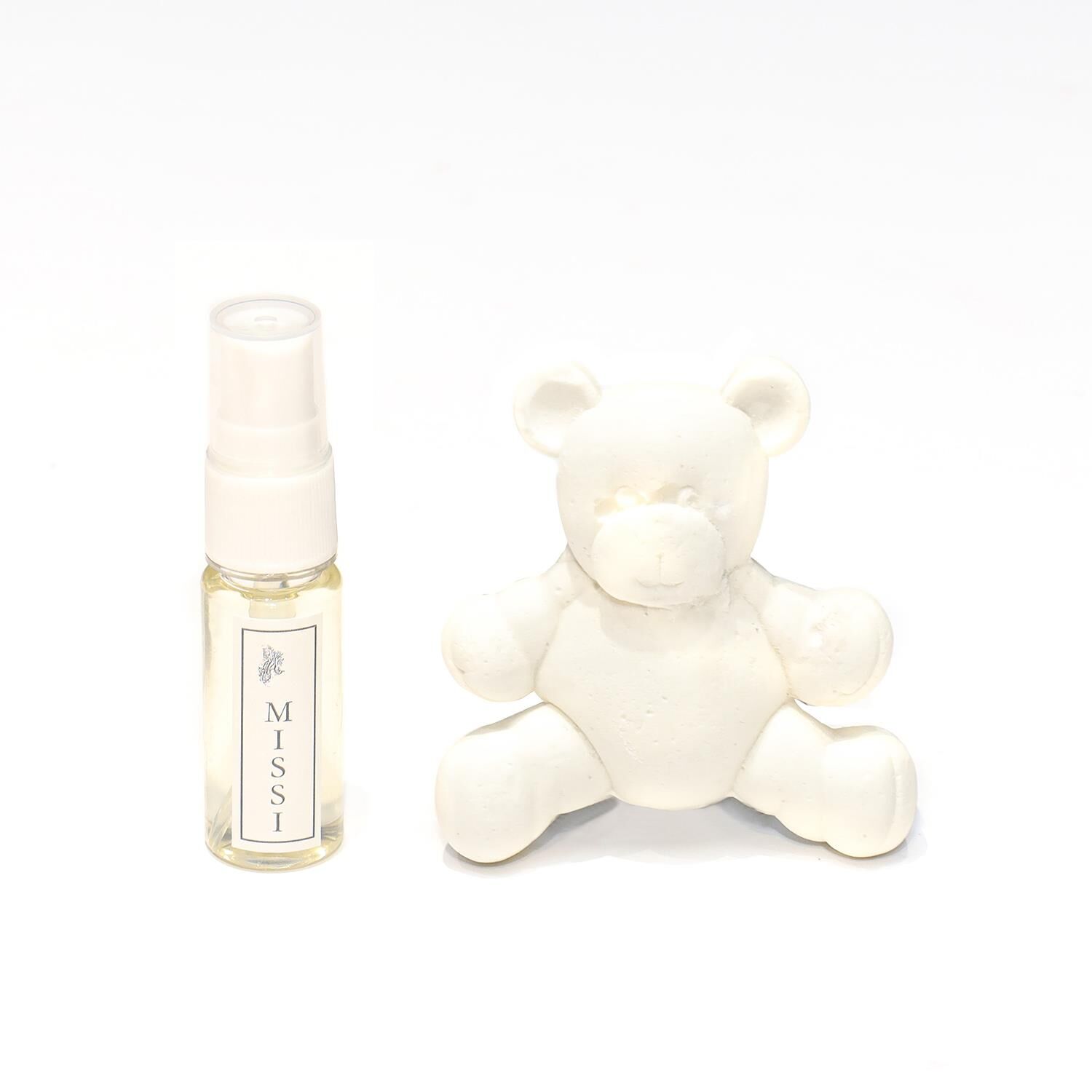 Ekru Ayıcık Taşlı Oud Araba/Araç Kokusu (20 ml esans ile birlikte)