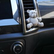 Gri Ayıcık Taşlı Black Vanilya Araba/Araç Kokusu (20 ml esans ile birlikte)