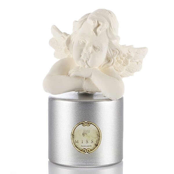 200 cc Gümüş Şişe Melek Seramik Taşlı Yasemin Oda Kokusu