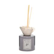 200 ml Gri Şişe Gül Seramik Taşlı Yasemin Sandal Oda Kokusu