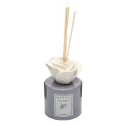 200 ml Gri Şişe Gül Seramik Taşlı Yasemin Sandal Oda Kokusu