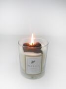 MİSSİ CAM BARDAK İÇİ PAÇULİ KOKULU KOZALAK DEKORLU VEGAN MUM