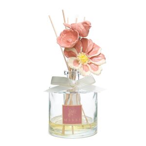 Crystal Bloom Collection Rose-Parlak Sırlı Seramik Çiçekli Oda Kokusu-Garden Rose Pudra