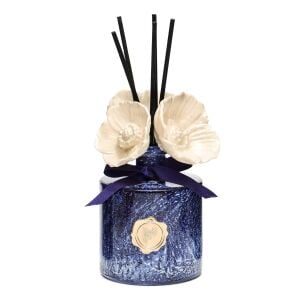 Marble Bloom Serisi- Parlak Sırlı Seramik Çiçekli Oud Vanilya Oda Kokusu