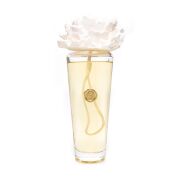 400 ml Konik Cam Şişe Ekru Seramik Taşlı Oud Vanilya Oda Kokusu