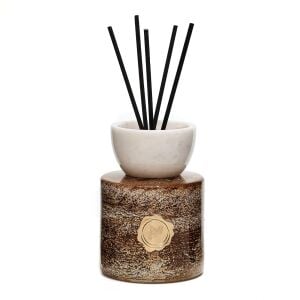 Marble Bloom Serisi- Beyaz Mermer Aksesuarlı Dark Wood Oda Kokusu