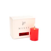 6'lı Kırmızı Cinnamon Kokulu Mum Seti (4X6 cm)