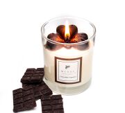 Kalp Kabartmalı Çiklolata Kokulu Vegan Mum (140 gr)