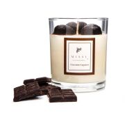 Kalp Kabartmalı Çiklolata Kokulu Vegan Mum (140 gr)