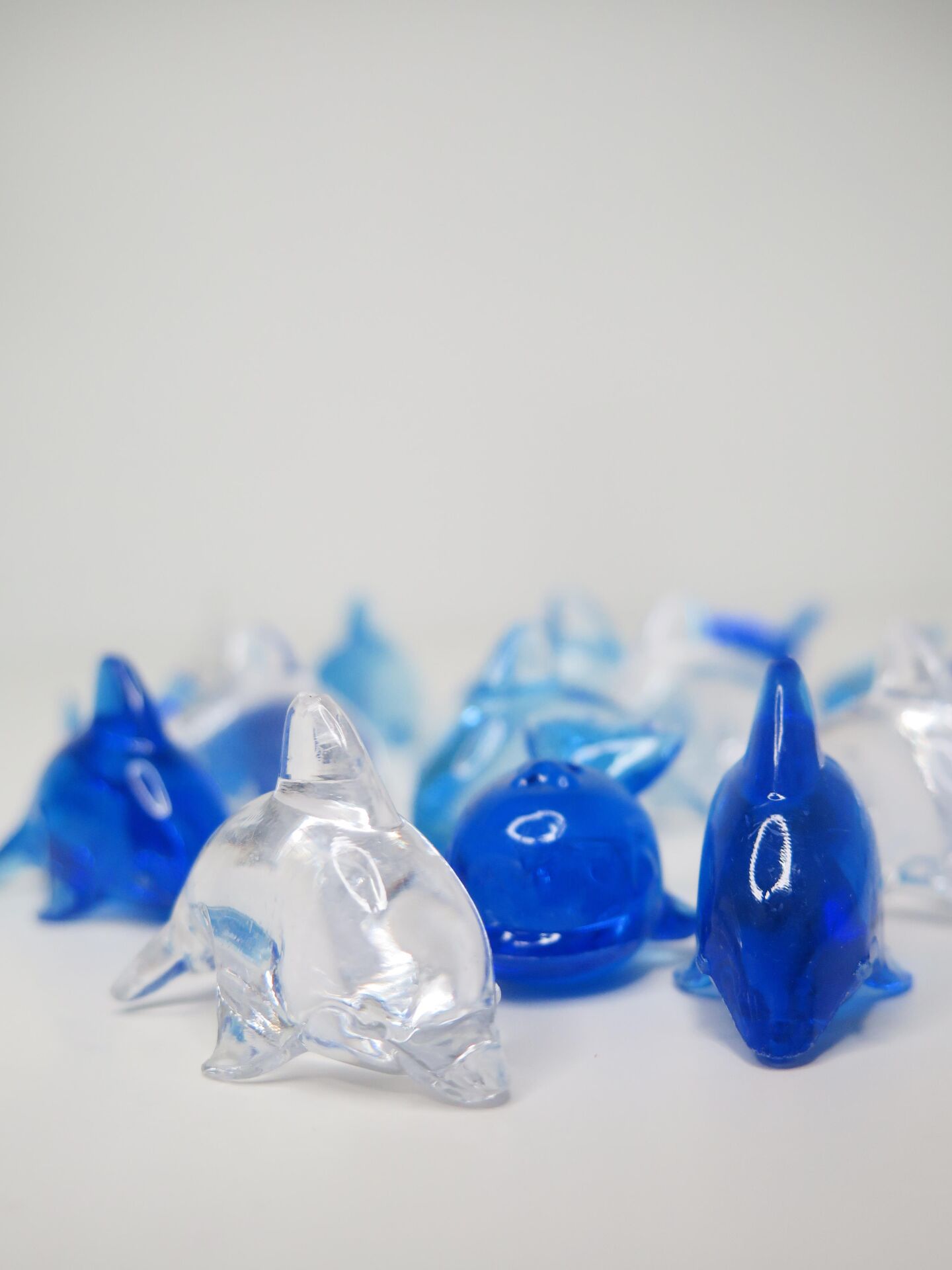 MİSSİ RENKLİ KRİSTAL YUNUS NUGGET AKSESUAR  (15 ADET)