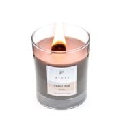 Ahşap Fitilli Black Orchid Kokulu Gri Çıtırtılı Vegan Mum (Crackling)