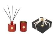 Kırmızı Golden Glow 200 ml Spice Orange Oda Kokusu ve Mumluk Hediye Seti ( Dekoratif Sıvama Kutulu)