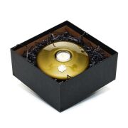 Yeşil Golden Glow Cam Mumluk ve Tealight Seti (Dekoratif Sıvama Kutulu)