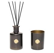 Siyah Golden Glow 200 ml Black Vanilya Oda Kokusu ve Mumluk Seti