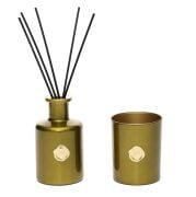 Yeşil Golden Glow 200 ml White Jasmine Oda Kokusu ve Mumluk Seti