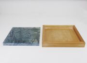 MİSSİ MASİF AHŞAP ÇERÇEVELİ DEKORATİF GRİ DOĞAL MERMER TAŞ