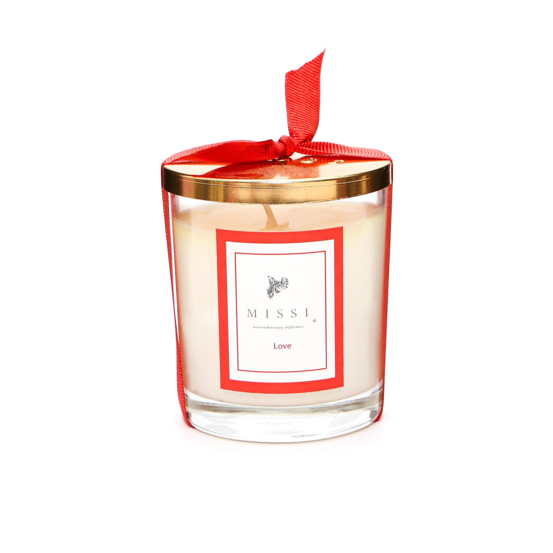 Kapaklı Love Kokulu Vegan Mum (140 gr)