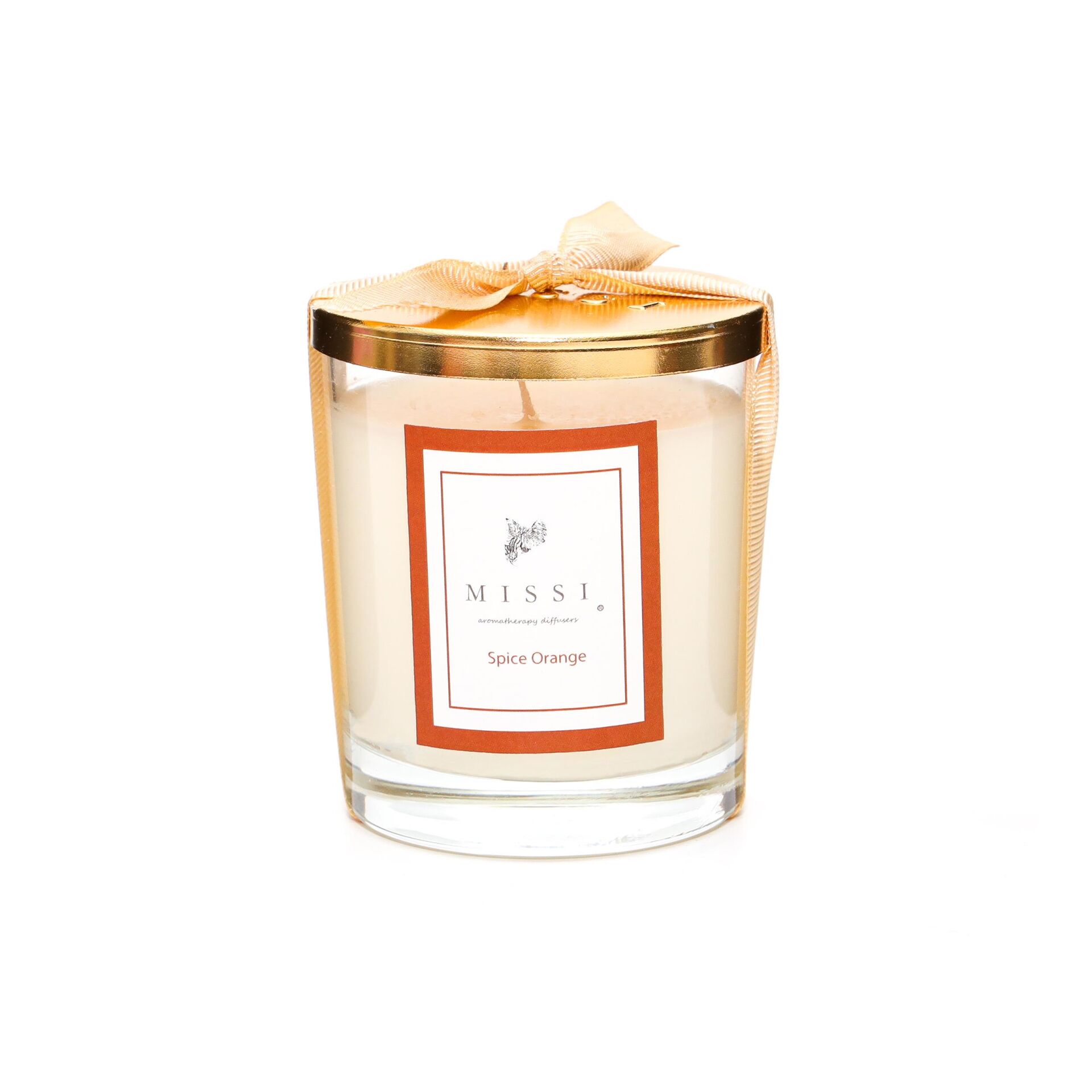 Kapaklı Spice Orange Kokulu Vegan Mum (140 gr)