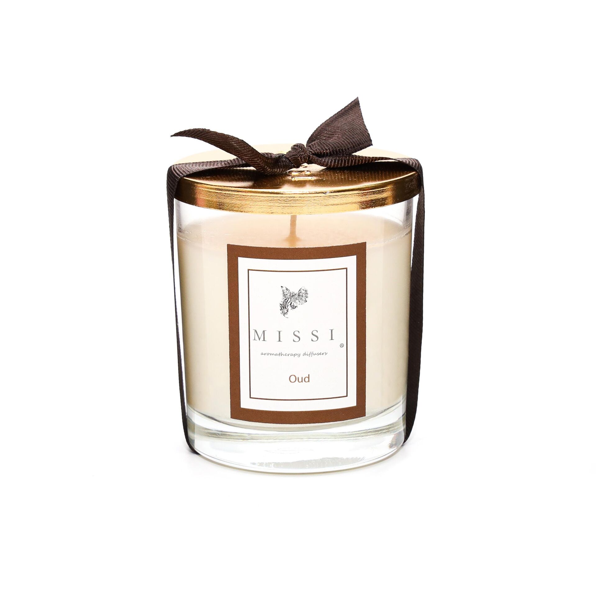 Kapaklı Oud Kokulu Vegan Mum (140 gr)