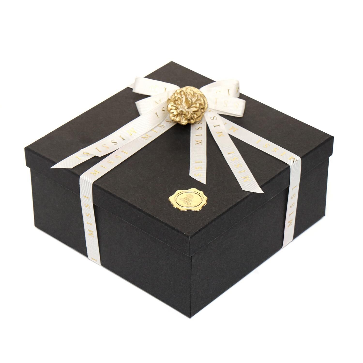 Siyah Dekoratif Sıvama Hediye Kutusu