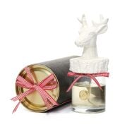 Yılbaşı 200 ml Geyik Seramik Taşlı Spice Orange Oda Kokusu (Dekoratif Hediye Sıvama Kutulu)